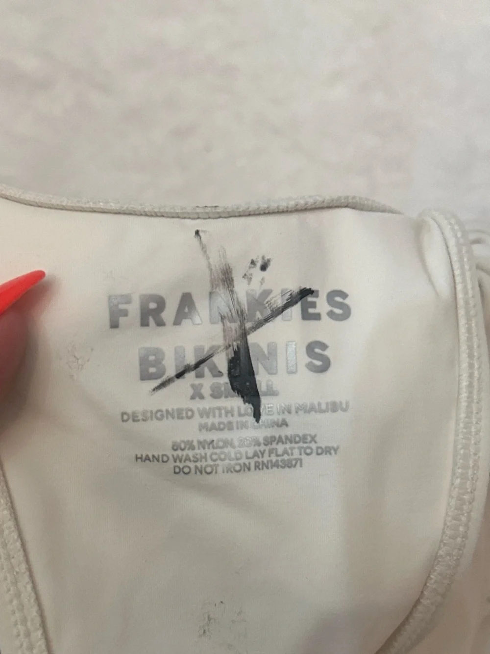 New! Frankie's Bikinis Women's Cream String Tie Bikini Bottom XS 39264